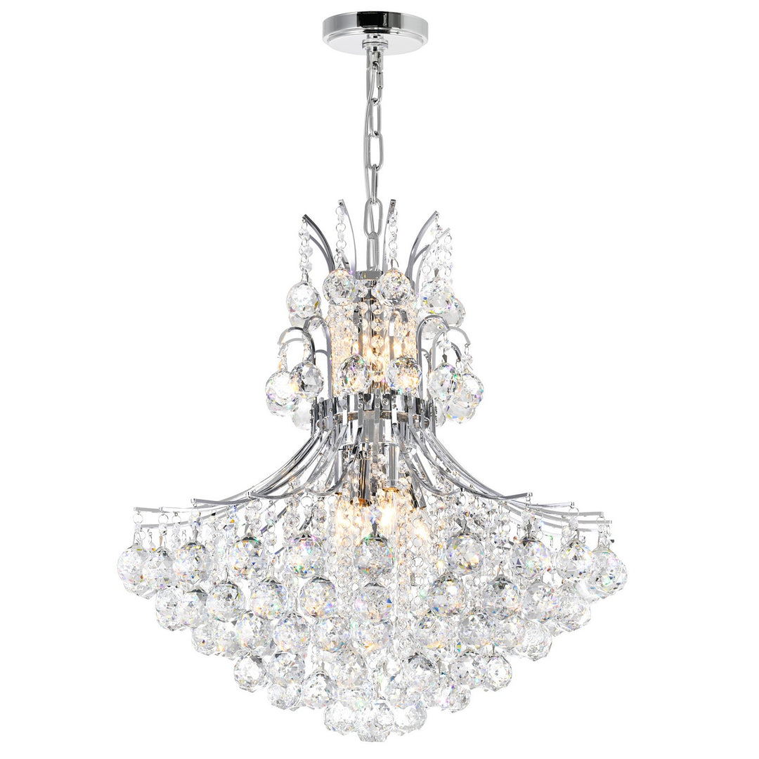 Princess Ten Light Chandelier in Chrome - available from The Lighting Shoppe, trusted by Canadian homeowners