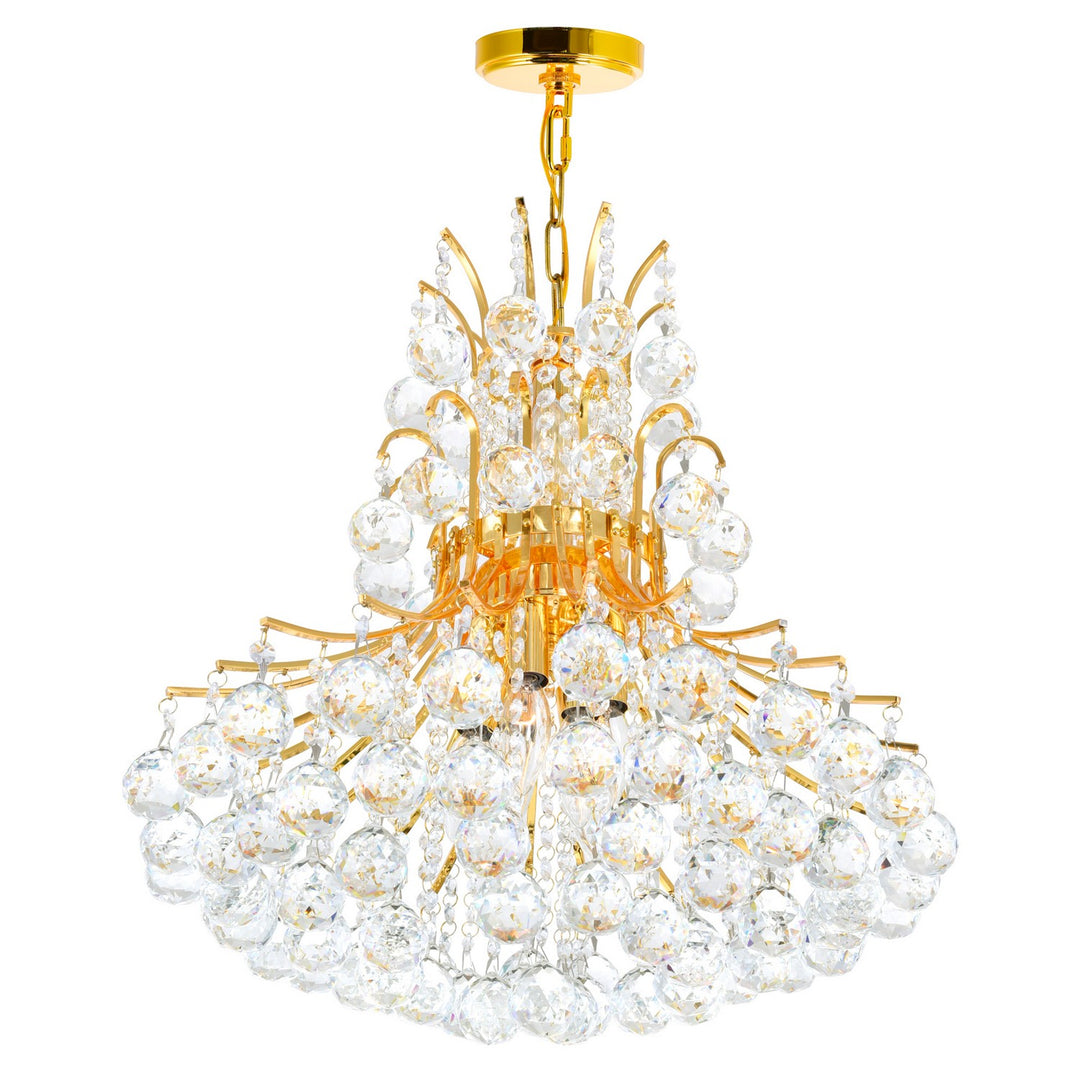 CWI Lighting Canada - 8012P24G - Ten Light Chandelier - Princess - Gold