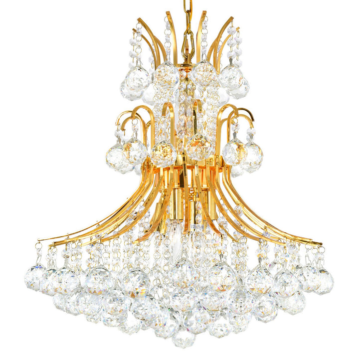 CWI Lighting Canada - 8012P24G - Ten Light Chandelier - Princess - Gold