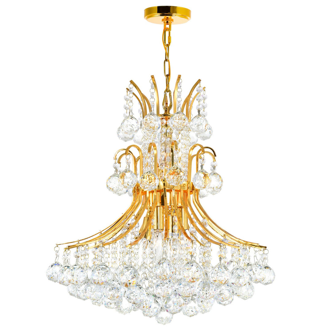 Princess Ten Light Chandelier in Gold - available from The Lighting Shoppe, trusted by Canadian homeowners
