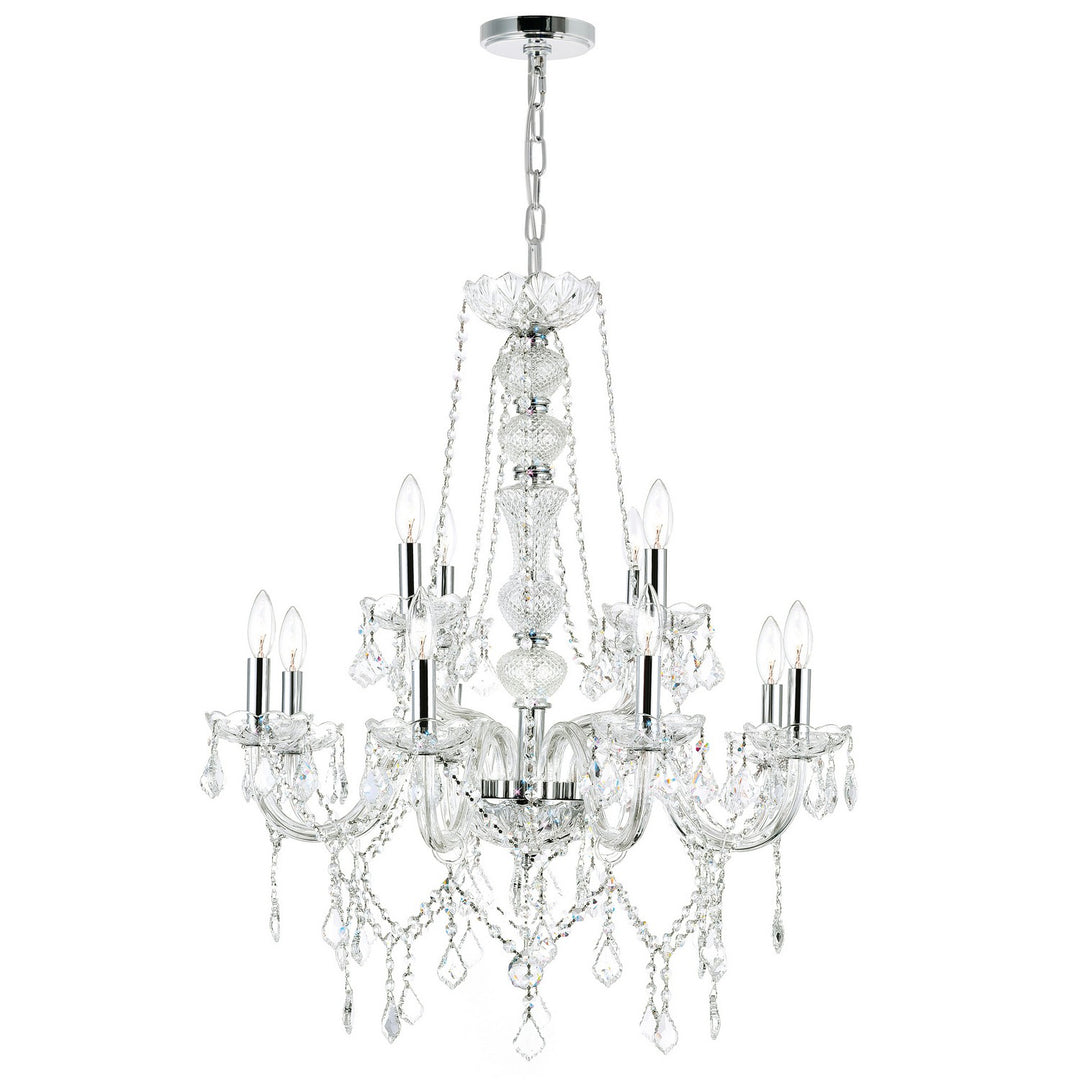 Princeton 12 Light Chandelier in Chrome - available from The Lighting Shoppe, trusted by Canadian homeowners