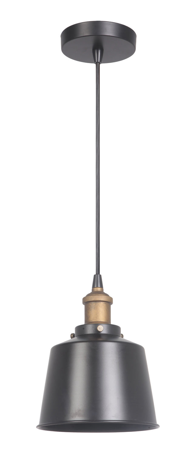 Pendant One Light Mini Pendant in Matte Black / Patina Aged Brass - available from The Lighting Shoppe, trusted by Canadian homeowners