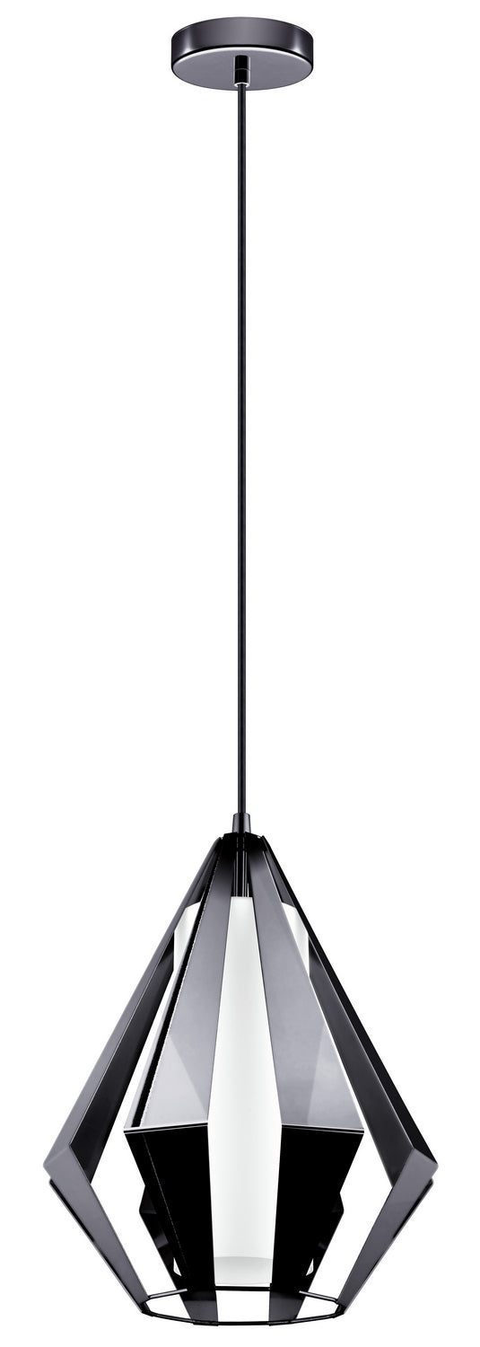 Taroca One Light Suspension in Nickel Nero - available from The Lighting Shoppe, trusted by Canadian homeowners