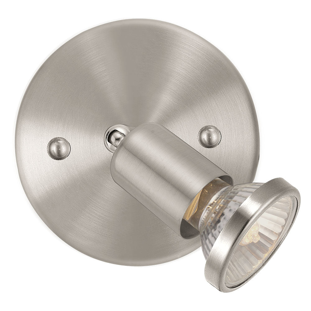 Buzz One Light Wall Track Mount in Matte Nickel - available from The Lighting Shoppe, trusted by Canadian homeowners