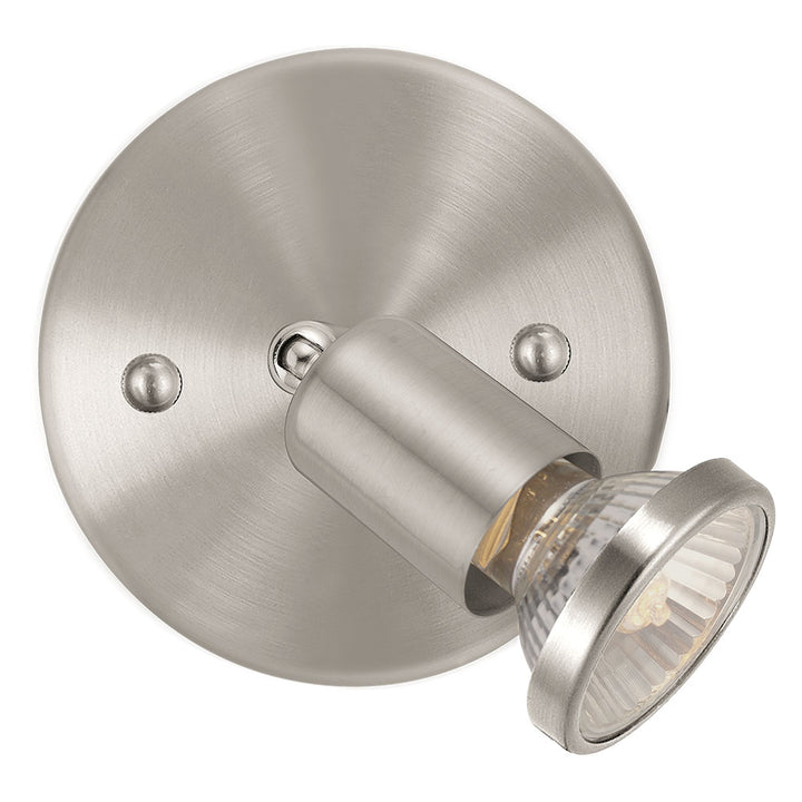 Buzz One Light Wall Track Mount in Matte Nickel - available from The Lighting Shoppe, trusted by Canadian homeowners
