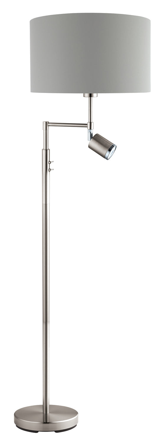 Santander Two Light Floor Lamp in Matte Nickel - available from The Lighting Shoppe, trusted by Canadian homeowners