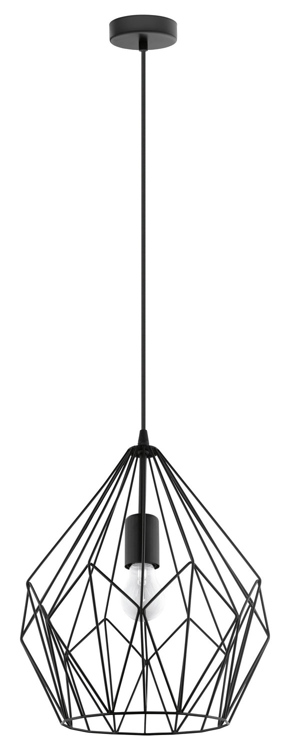 Carlton One Light Pendant in Matte Black - available from The Lighting Shoppe, trusted by Canadian homeowners