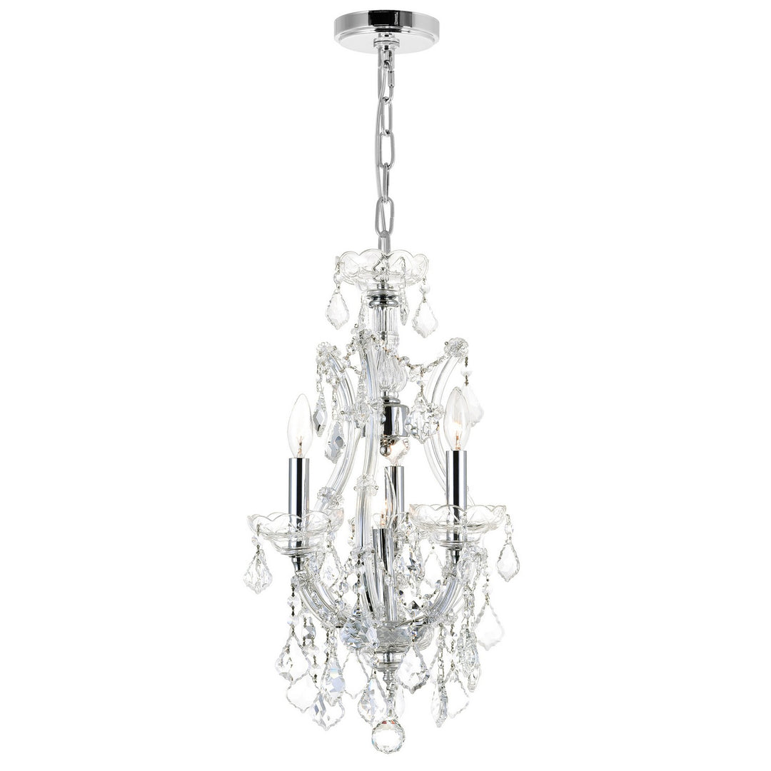 Maria Theresa Four Light Mini Chandelier in Chrome - available from The Lighting Shoppe, trusted by Canadian homeowners