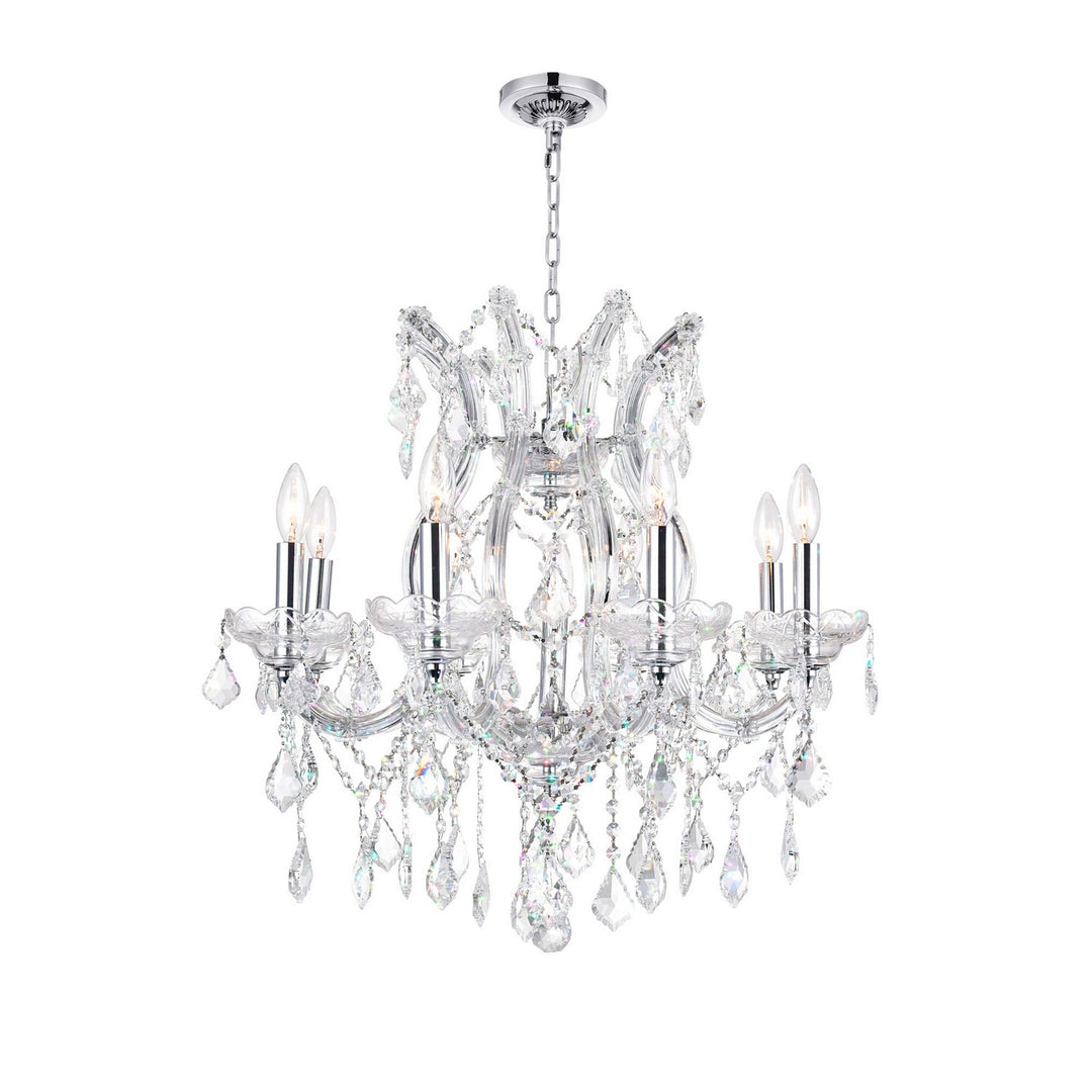 Maria Theresa Nine Light Chandelier in Chrome - available from The Lighting Shoppe, trusted by Canadian homeowners