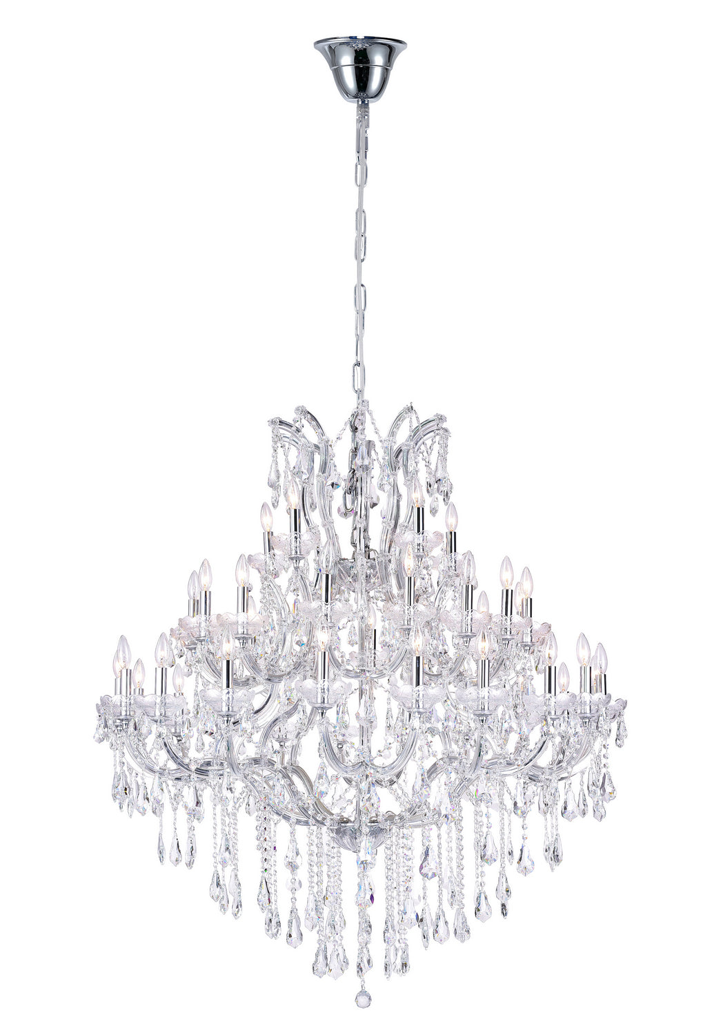 Maria Theresa 41 Light Chandelier in Chrome - available from The Lighting Shoppe, trusted by Canadian homeowners