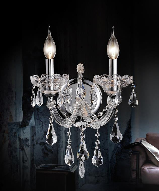 CWI Lighting Canada - 8318W12C-2 (Clear) - Two Light Wall Sconce - Maria Theresa - Chrome