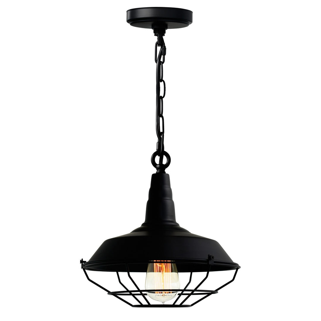 Morgan One Light Mini Pendant in Black - available from The Lighting Shoppe, trusted by Canadian homeowners