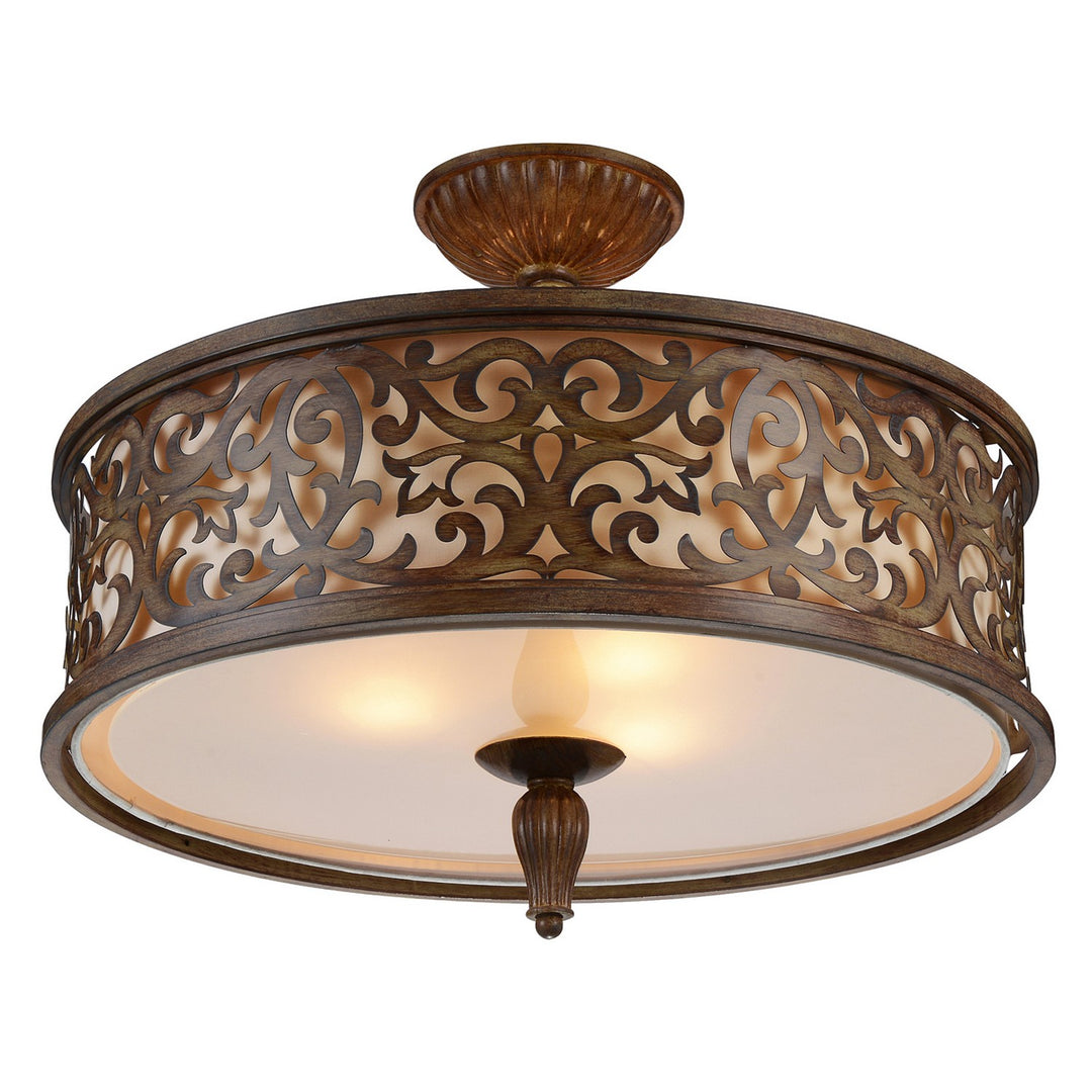 Nicole Five Light Flush Mount in Brushed Chocolate - available from The Lighting Shoppe, trusted by Canadian homeowners