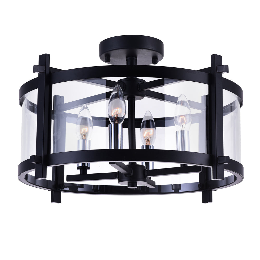 CWI Lighting Canada - 9827C18-4-101 - Four Light Flush Mount - Miette - Black