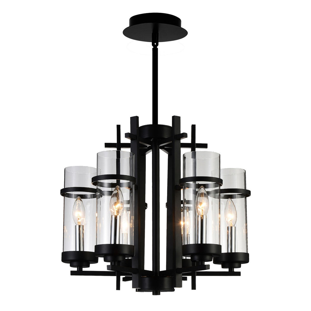 Sierra Six Light Chandelier in Black - available from The Lighting Shoppe, trusted by Canadian homeowners
