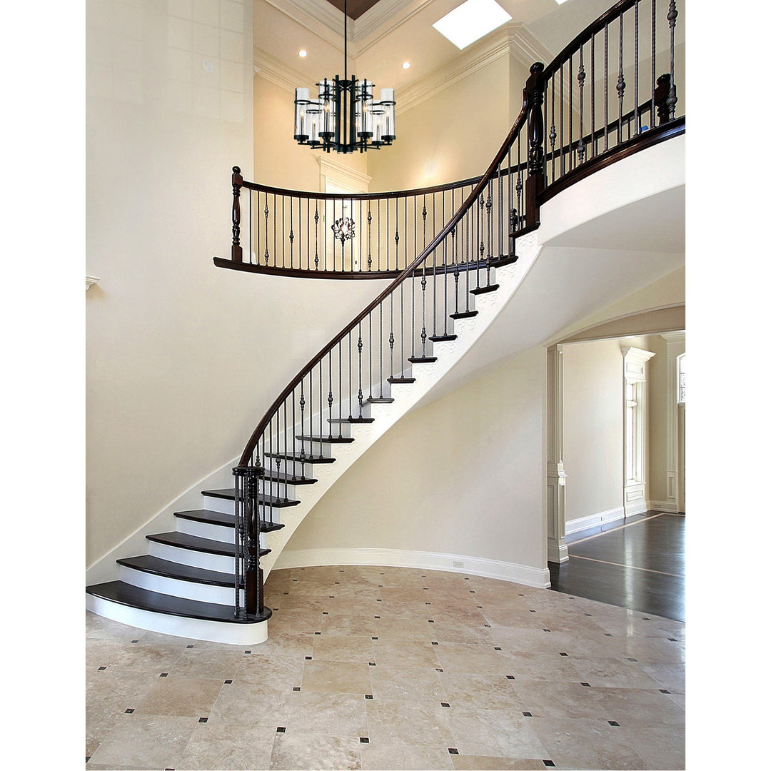 CWI Lighting Canada - 9827P26-8-101 - Eight Light Chandelier - Sierra - Black