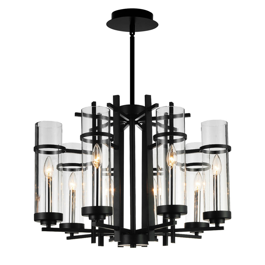 Sierra Eight Light Chandelier in Black - available from The Lighting Shoppe, trusted by Canadian homeowners