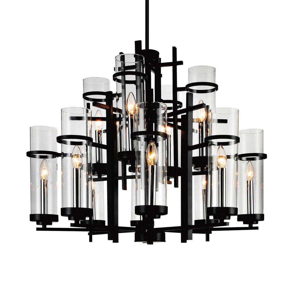 CWI Lighting Canada - 9827P30-12-101-A - 12 Light Chandelier - Sierra - Black