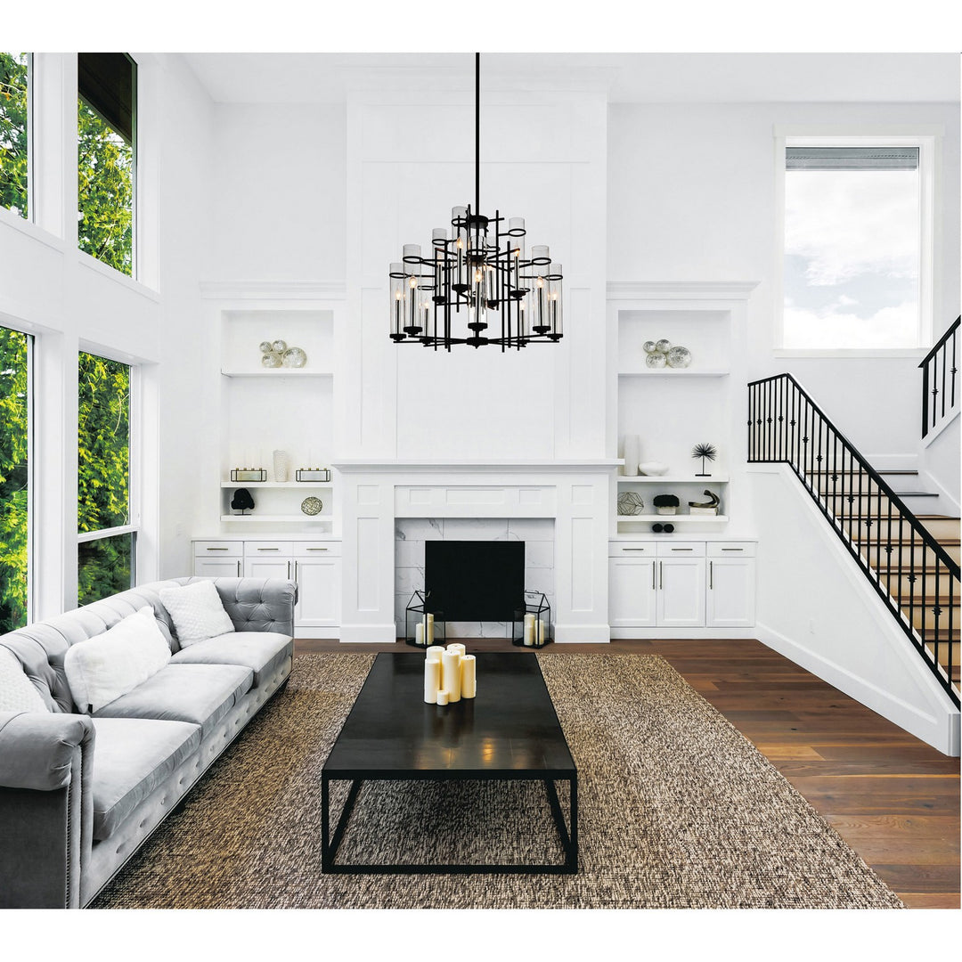 CWI Lighting Canada - 9827P30-12-101-A - 12 Light Chandelier - Sierra - Black