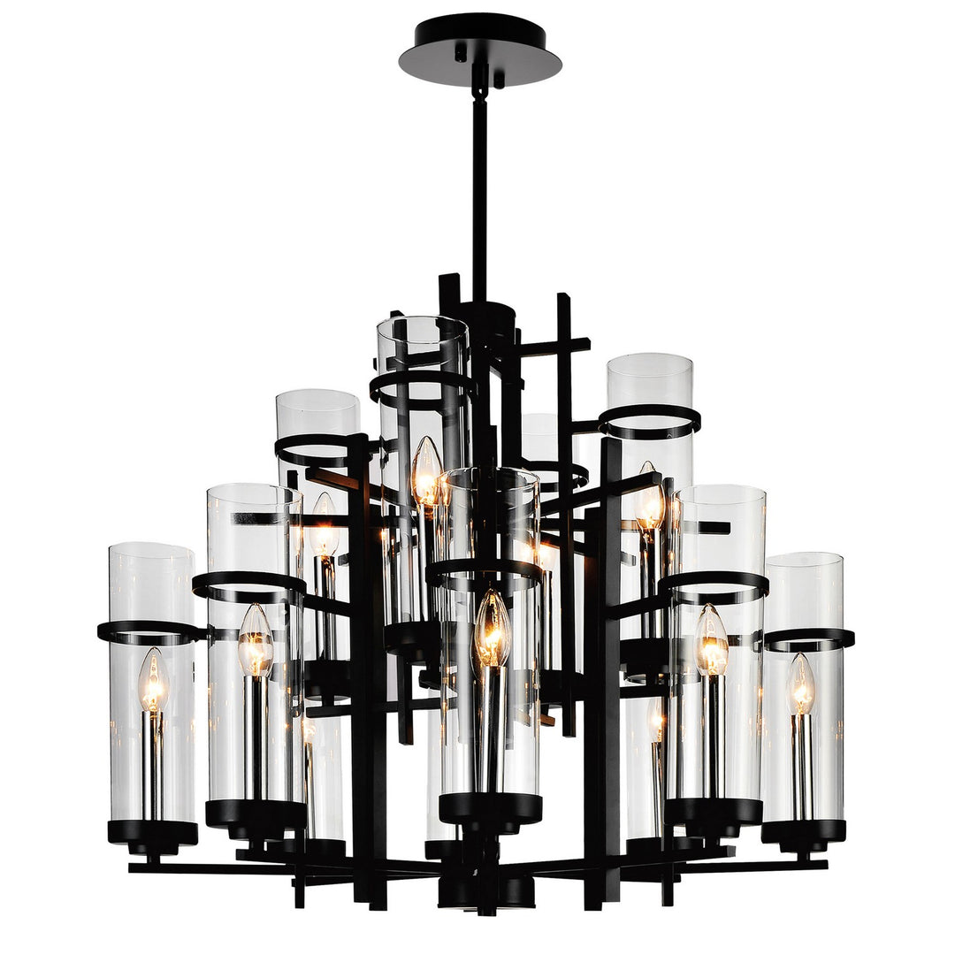 Sierra 12 Light Chandelier in Black - available from The Lighting Shoppe, trusted by Canadian homeowners