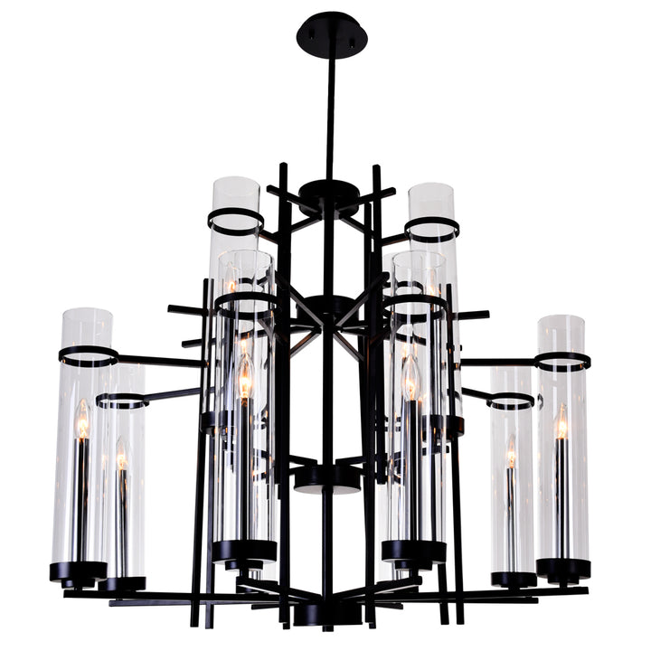 CWI Lighting Canada - 9827P38-12-101 - 12 Light Chandelier - Sierra - Black