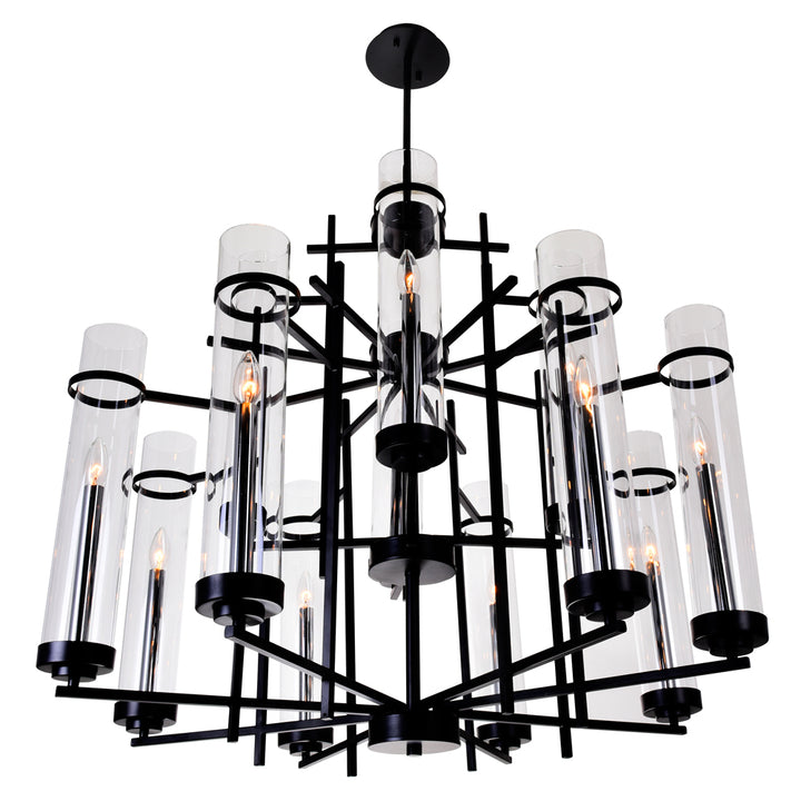 CWI Lighting Canada - 9827P38-12-101 - 12 Light Chandelier - Sierra - Black