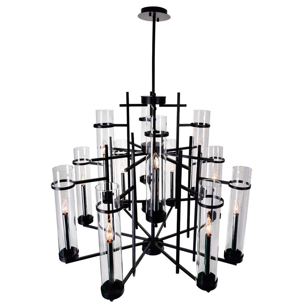 CWI Lighting Canada - 9827P38-12-101 - 12 Light Chandelier - Sierra - Black