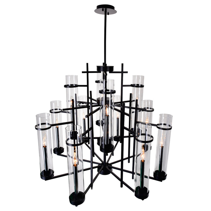 CWI Lighting Canada - 9827P38-12-101 - 12 Light Chandelier - Sierra - Black