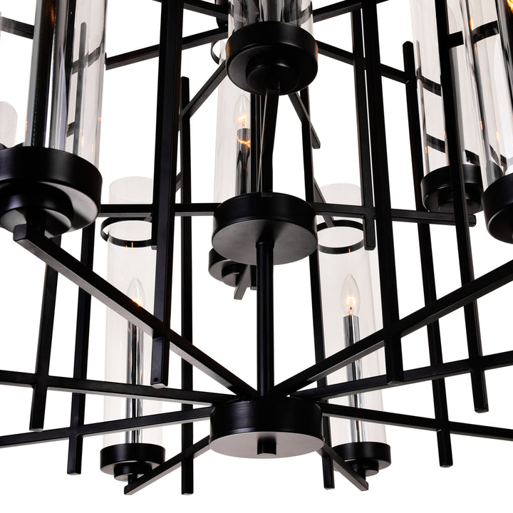 CWI Lighting Canada - 9827P38-12-101 - 12 Light Chandelier - Sierra - Black