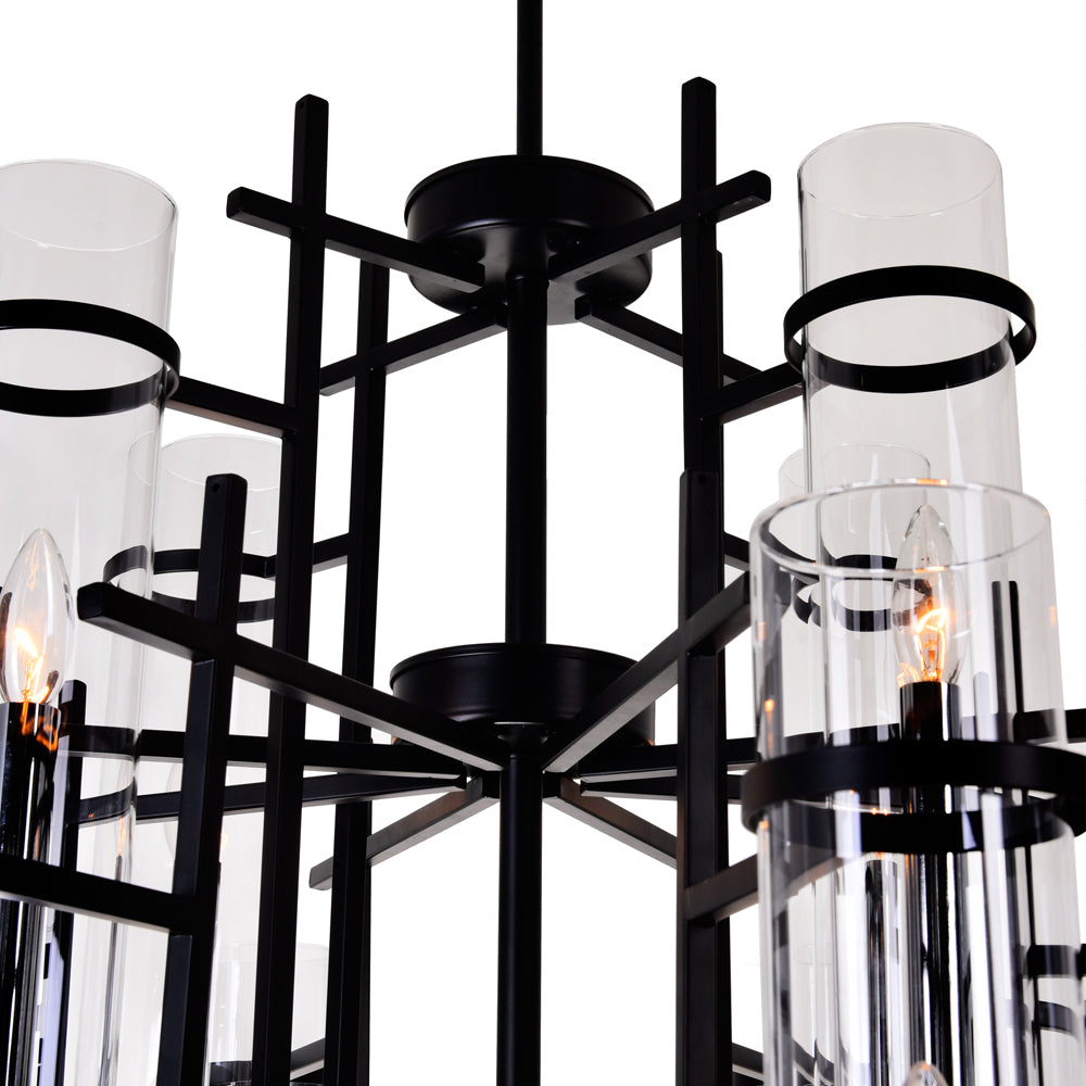 CWI Lighting Canada - 9827P38-12-101 - 12 Light Chandelier - Sierra - Black