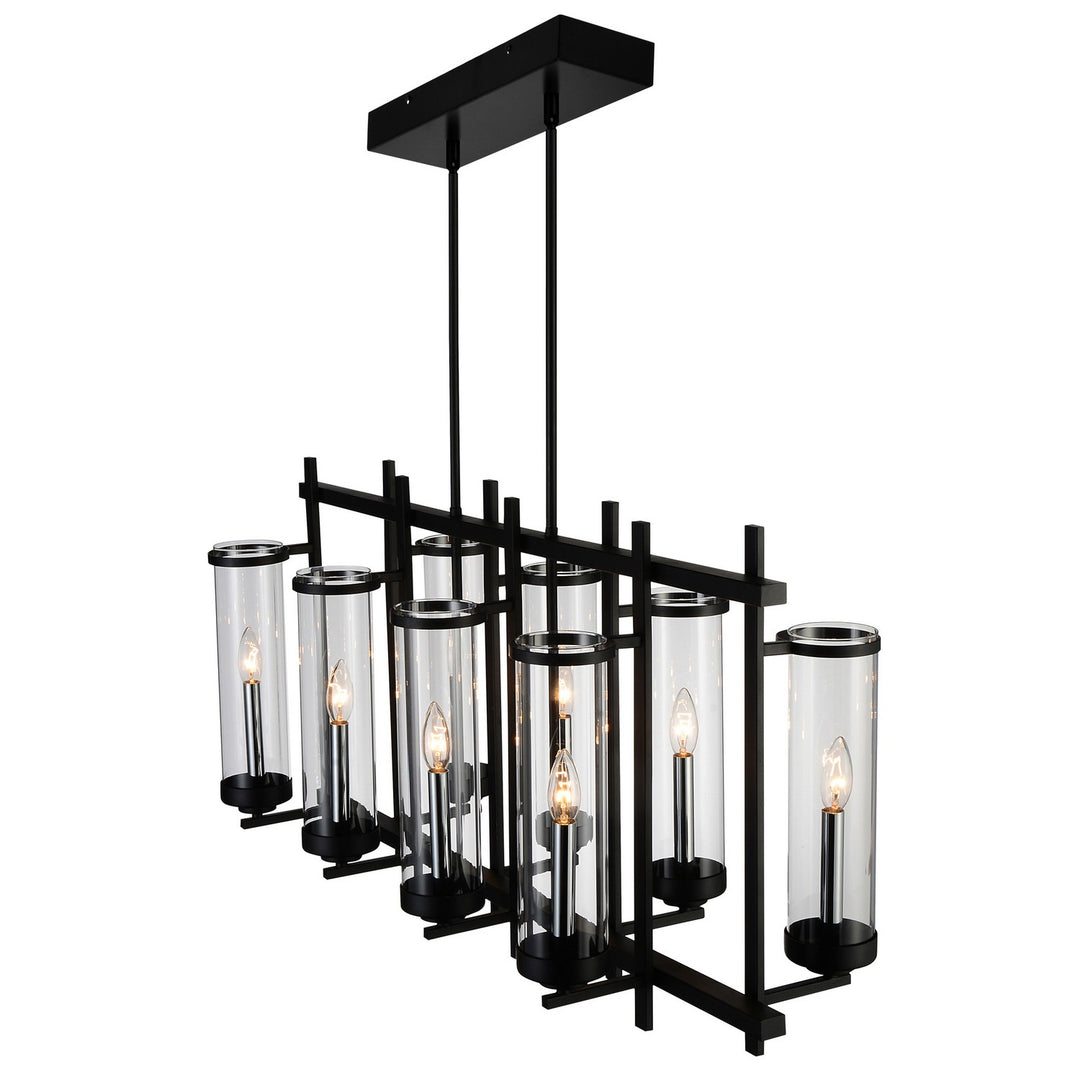 Sierra Eight Light Chandelier in Black - available from The Lighting Shoppe, trusted by Canadian homeowners