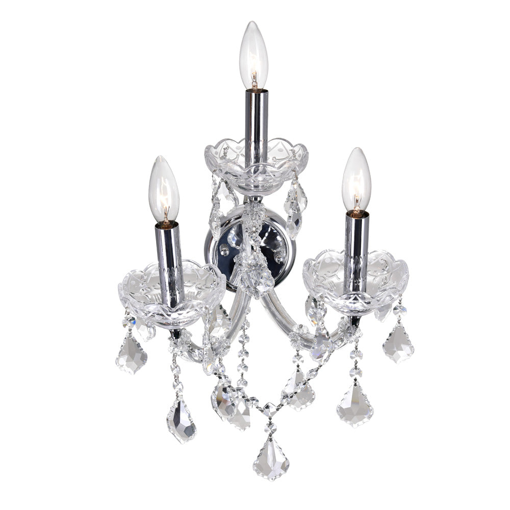 CWI Lighting Canada - 8318W12C-3 (Clear) - Three Light Wall Sconce - Maria Theresa - Chrome