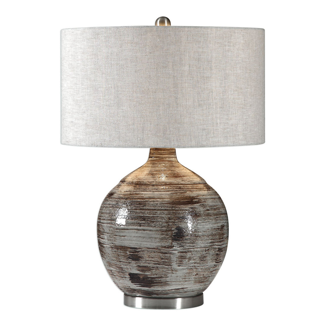Tamula One Light Table Lamp in Brushed Nickel - available from The Lighting Shoppe, trusted by Canadian homeowners