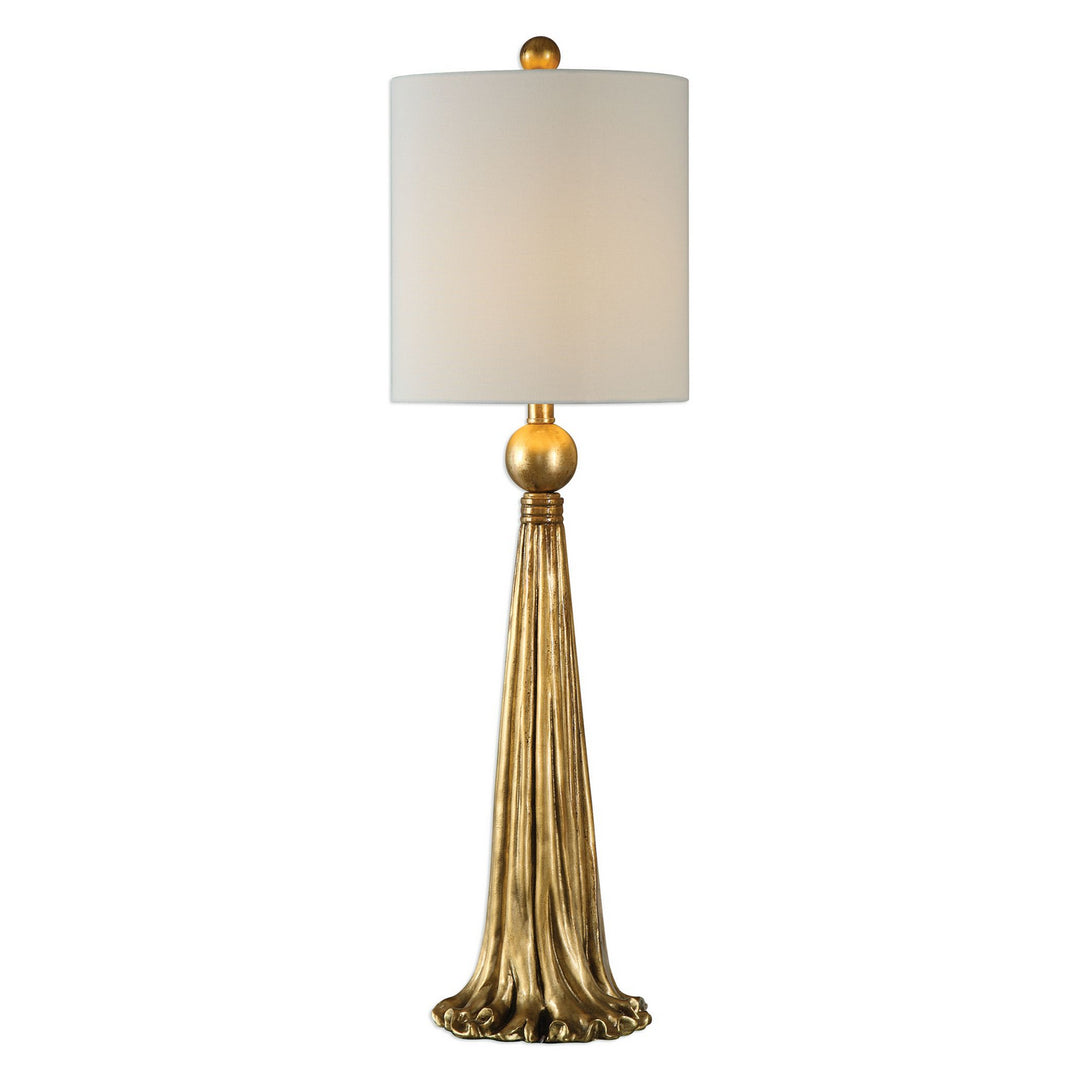 Paravani One Light Table Lamp in Antiqued Metallic Gold - available from The Lighting Shoppe, trusted by Canadian homeowners