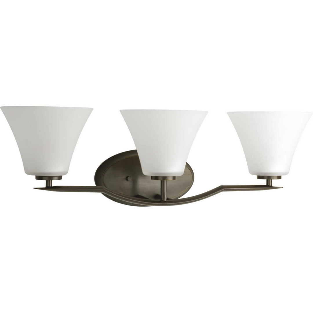 Bravo Three Light Bath Bracket in Antique Bronze - available from The Lighting Shoppe, trusted by Canadian homeowners