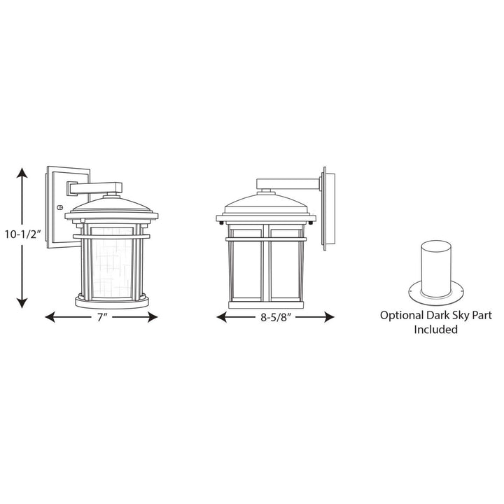 Progress Canada - P6084-20 - One Light Wall Lantern - Wish - Antique Bronze