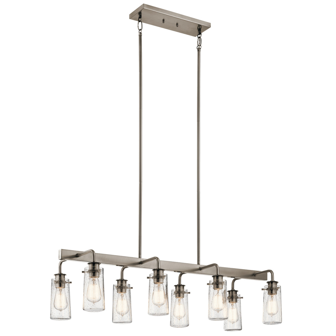 Kichler Canada - 43457CLP - Eight Light Linear Chandelier - Braelyn - Classic Pewter