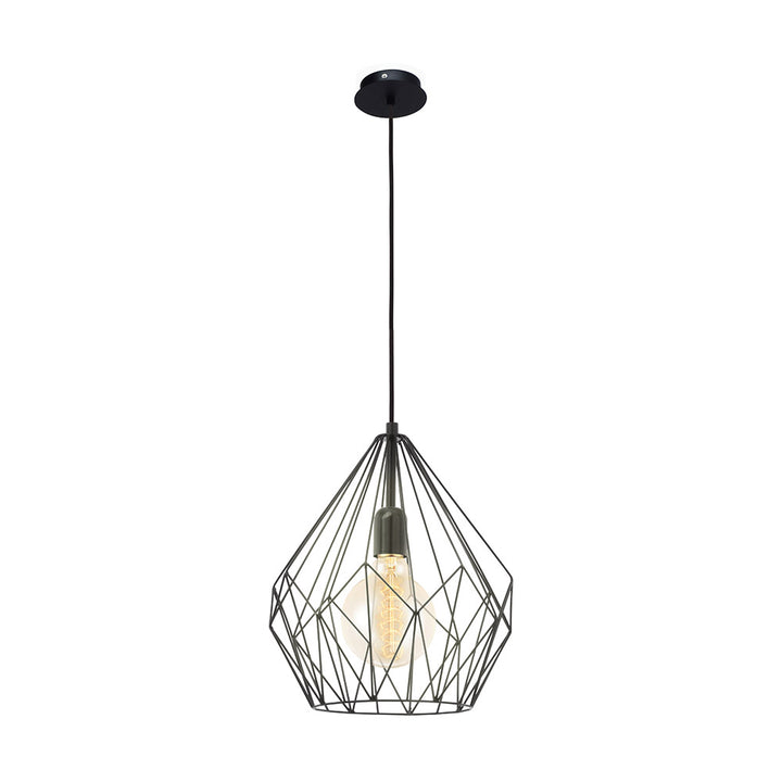 Eglo Canada - 49257A - One Light Pendant - Carlton - Matte Black