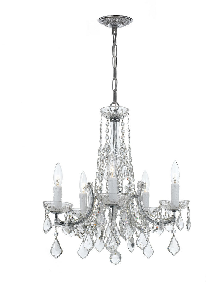 Maria Theresa Five Light Chandelier in Polished Chrome - available from The Lighting Shoppe, trusted by Canadian homeowners
