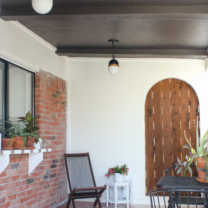 Crystorama - CAP-8501-MK-TG - One Light Outdoor Wall Sconce - Capsule - Matte Black + Textured Gold