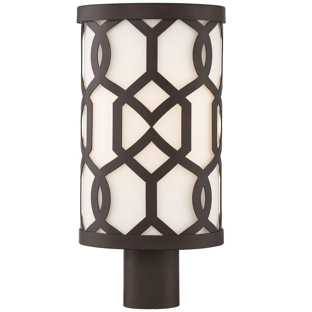 Jennings One Light Outdoor Post Mount in Dark Bronze - available from The Lighting Shoppe, trusted by Canadian homeowners