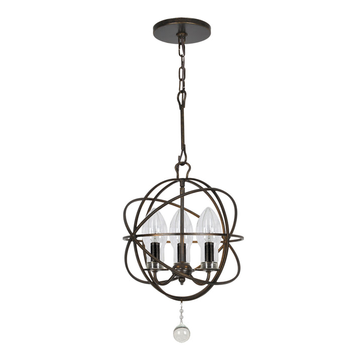 Crystorama - SOL-9325-EB - Three Light Outdoor Chandelier - Solaris - English Bronze