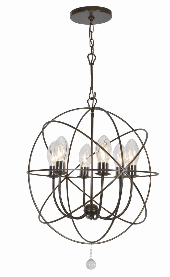 Solaris Six Light Outdoor Chandelier in English Bronze - available from The Lighting Shoppe, trusted by Canadian homeowners
