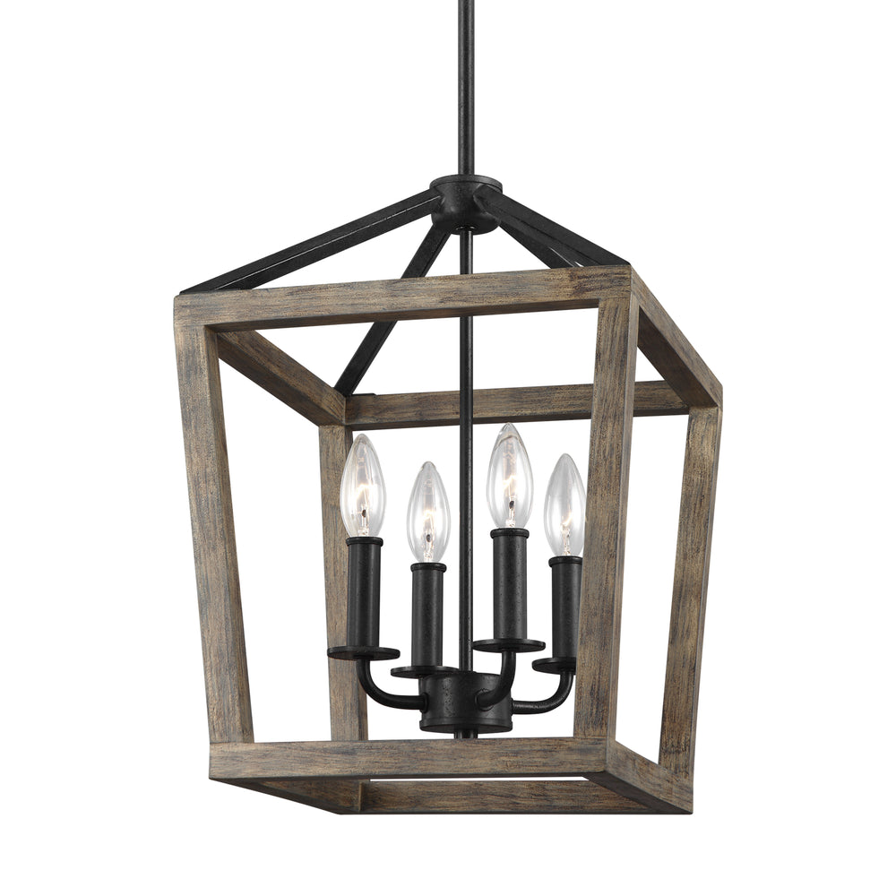 Visual Comfort Studio Canada - F3190/4WOW/AF - Four Light Chandelier - Gannet - Weathered Oak Wood / Antique Forged Iron