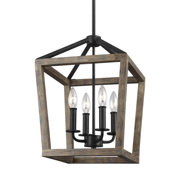 Visual Comfort Studio Canada - F3190/4WOW/AF - Four Light Chandelier - Gannet - Weathered Oak Wood / Antique Forged Iron