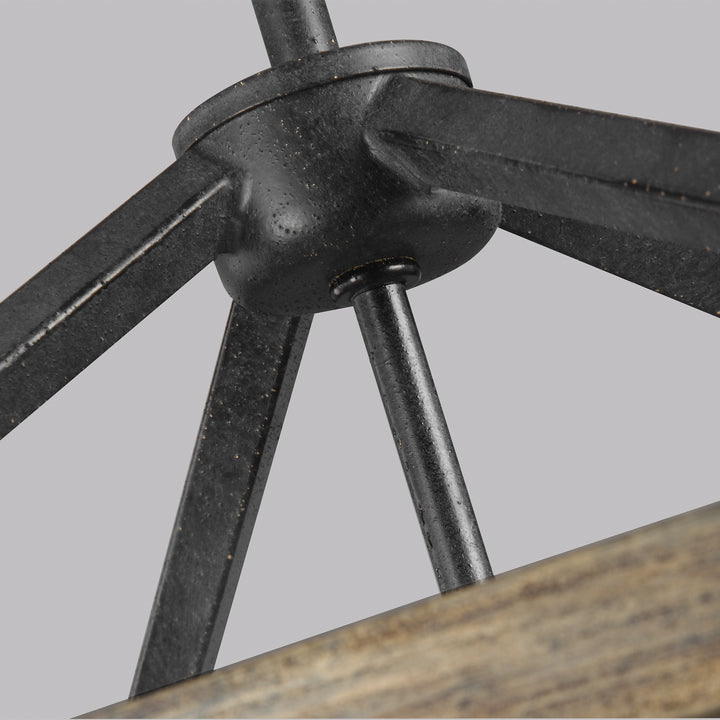 Visual Comfort Studio Canada - F3190/4WOW/AF - Four Light Chandelier - Gannet - Weathered Oak Wood / Antique Forged Iron