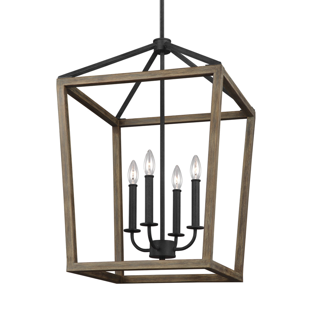 Visual Comfort Studio Canada - F3191/4WOW/AF - Four Light Chandelier - Gannet - Weathered Oak Wood / Antique Forged Iron