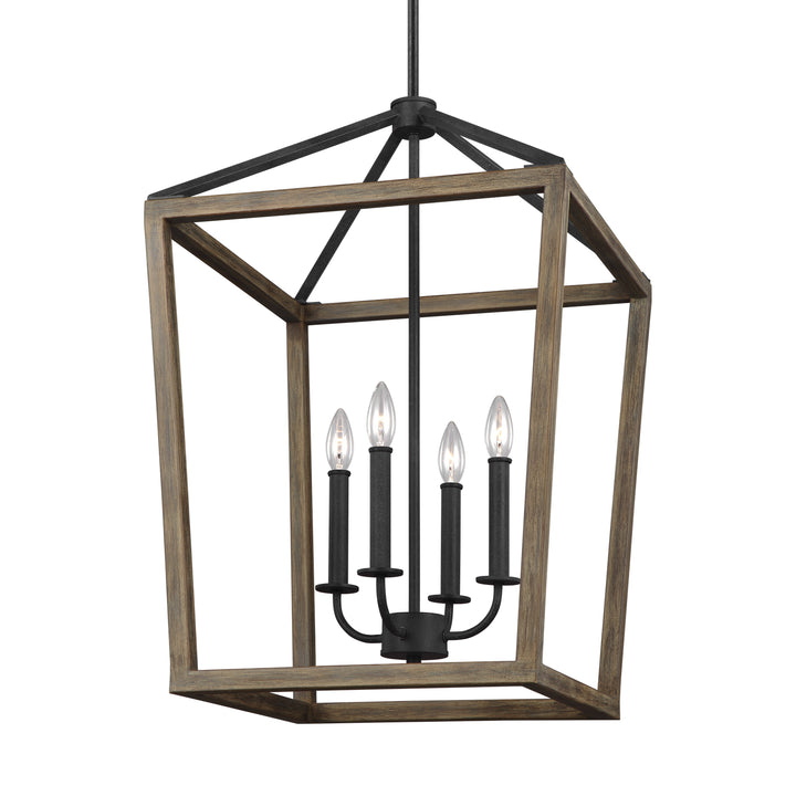 Visual Comfort Studio Canada - F3191/4WOW/AF - Four Light Chandelier - Gannet - Weathered Oak Wood / Antique Forged Iron