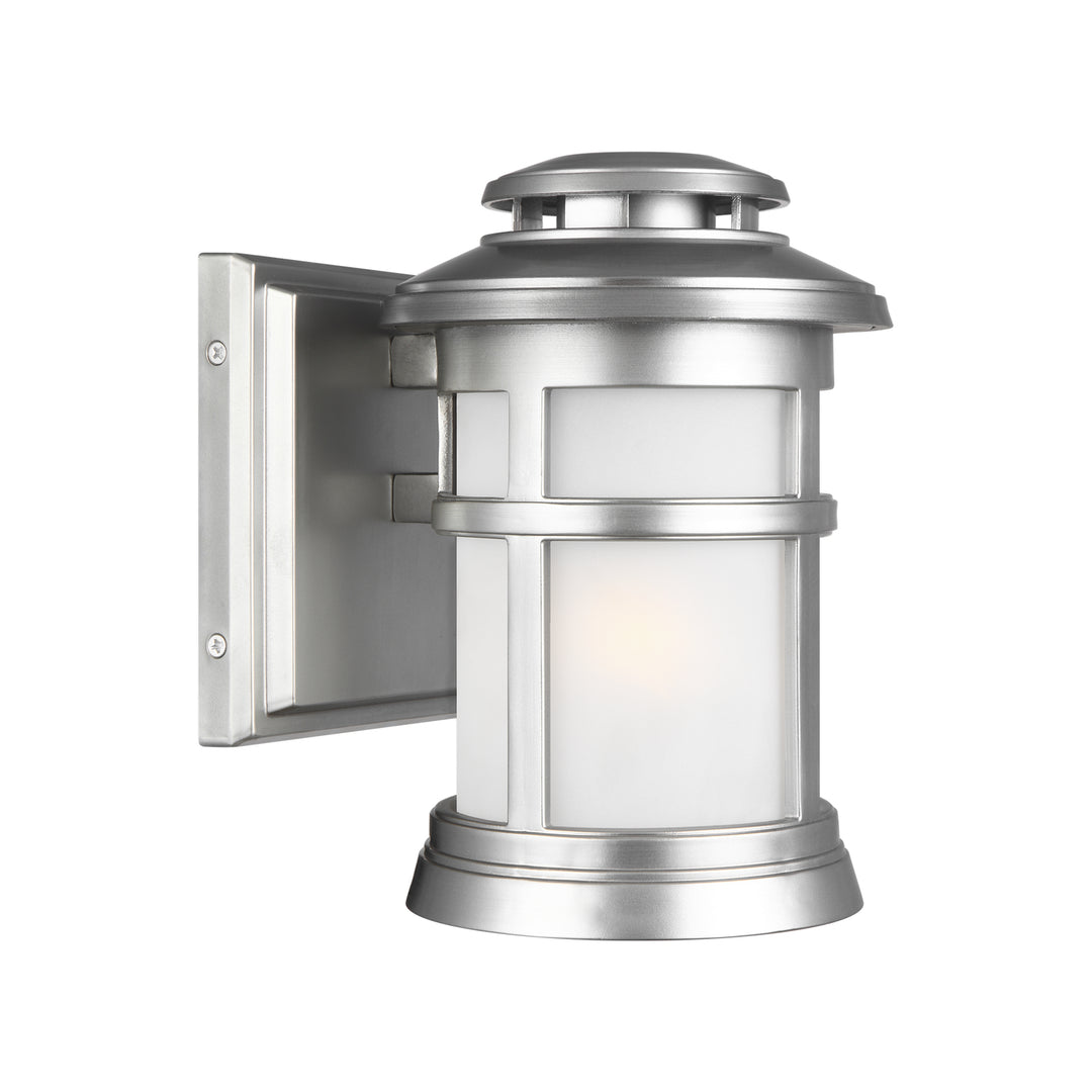 Newport One Light Outdoor Wall Lantern in Painted Brushed Steel - available from The Lighting Shoppe, trusted by Canadian homeowners