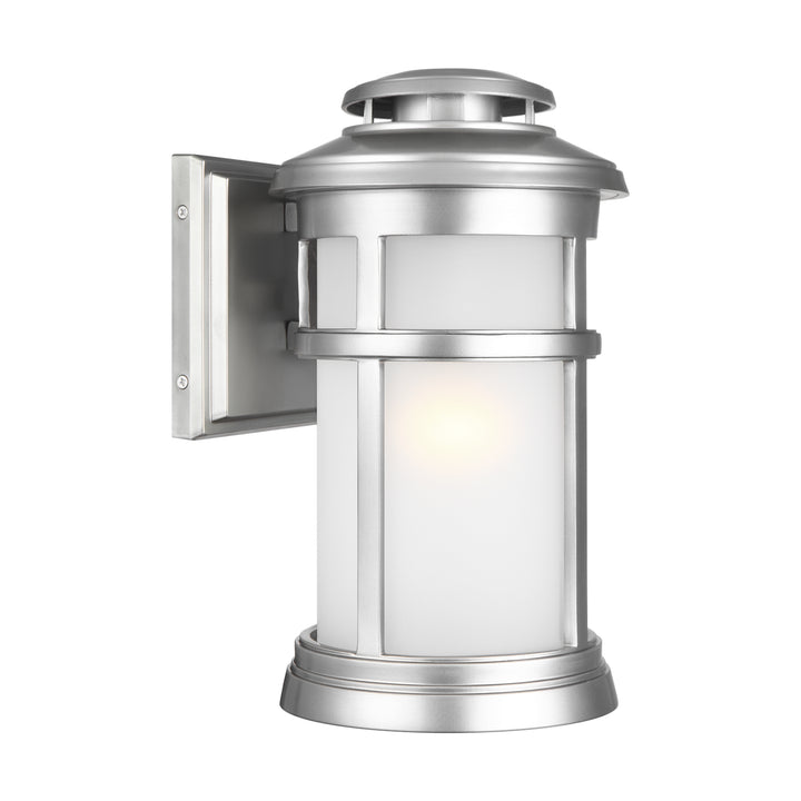 Newport One Light Outdoor Wall Lantern in Painted Brushed Steel - available from The Lighting Shoppe, trusted by Canadian homeowners
